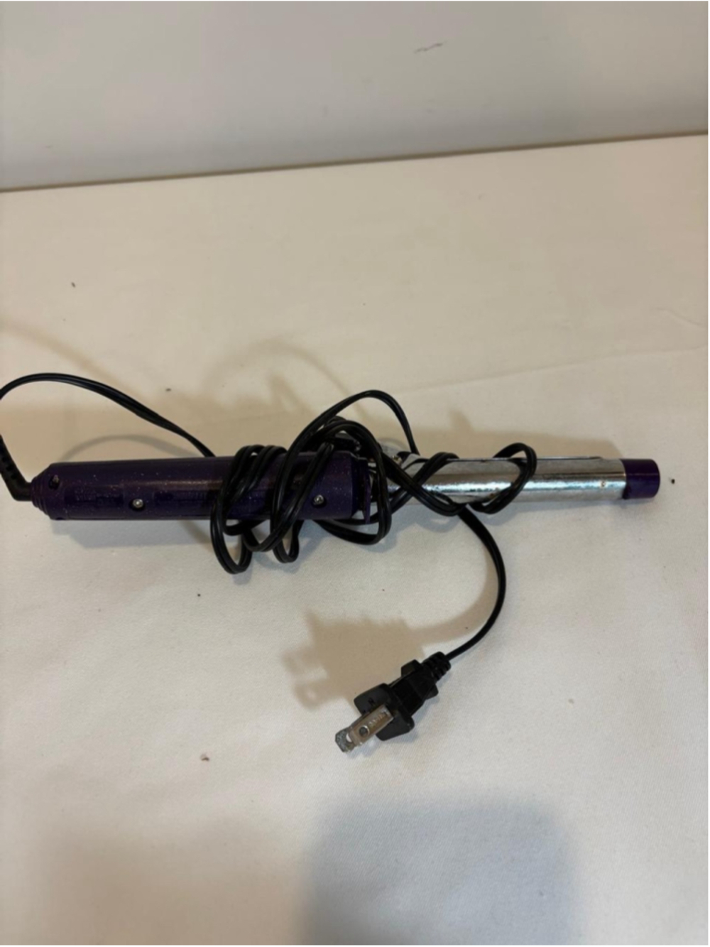 Conair Purple 1” Curling Iron Chrome Barrel Hair Curler Tested #C111